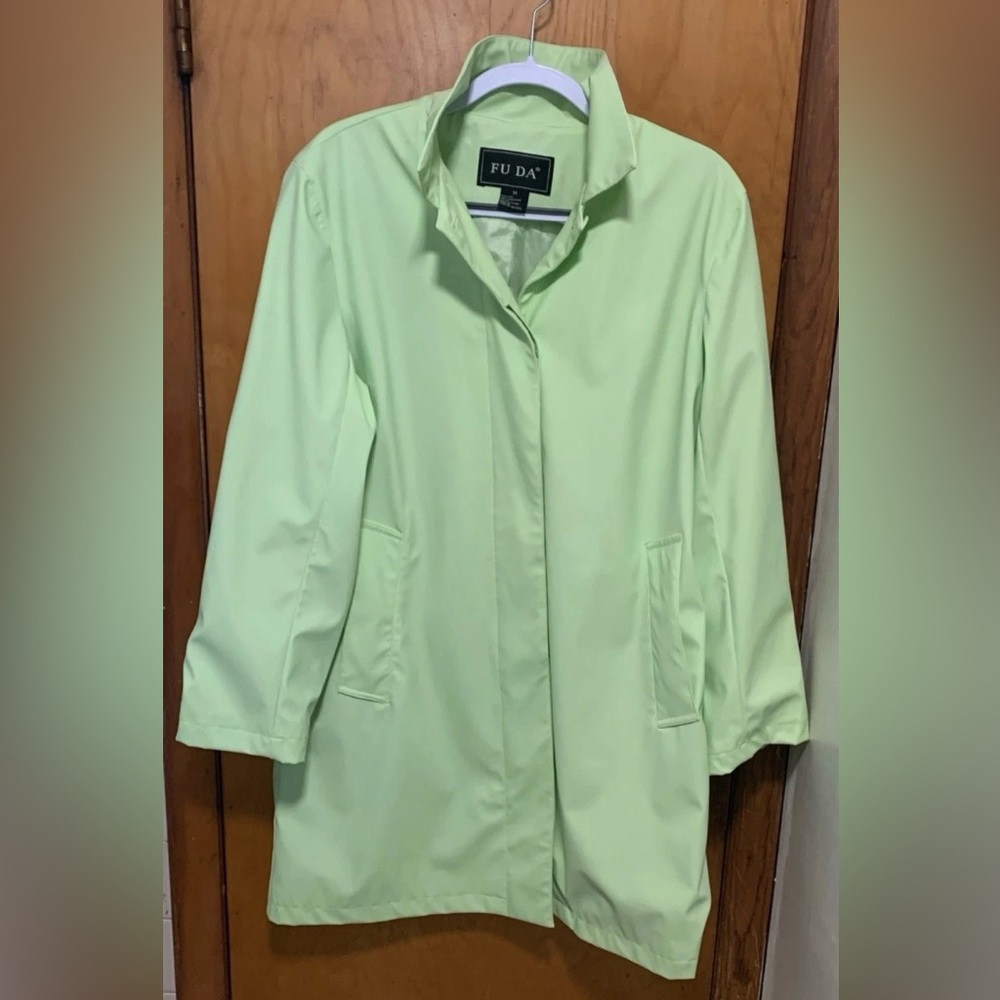 Fu Da FuDa Light Mint Green Rain Coat Medium Polyurethane PVC